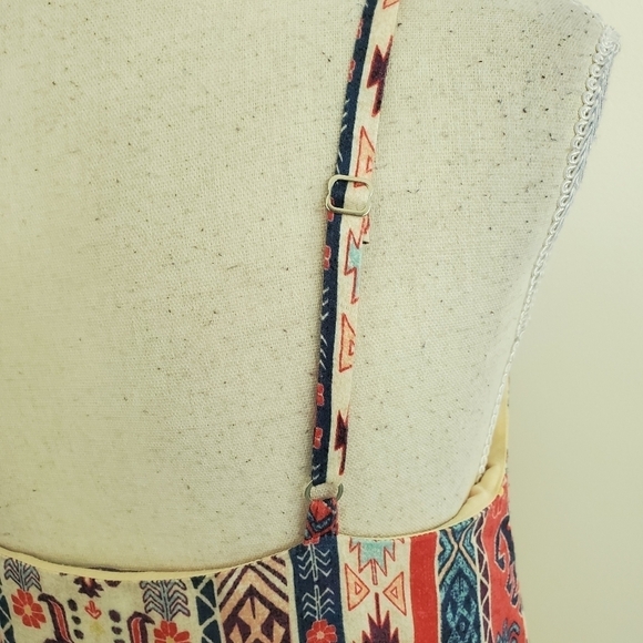 Lavender Brown Aztec Printed Mini Sundress - Picture 6 of 9